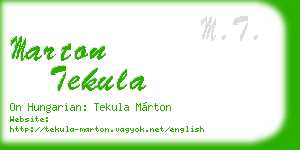 marton tekula business card